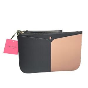 Kate Spade Nicola bicolor large pouch wristlet